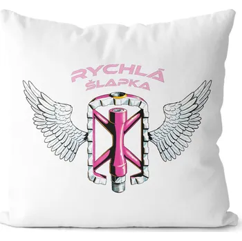 Dekorativní polštářek Polštářek Rychlá šlapka (Velikost: 40 x 40 cm)