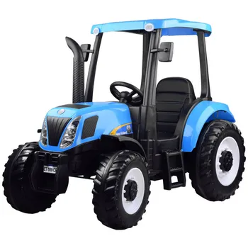 Dětské elektrovozidlo Elektrický traktor New Holland Strong 24 V modrý