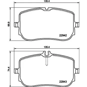 Brzdová destička Sada brzdových destiček, kotoučová brzda HELLA 8DB 355 040-161