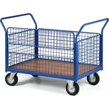 Plošinový vozík Stavebnicový plošinový vozík 1000 x 700 mm, nosnost 300 kg - 9293