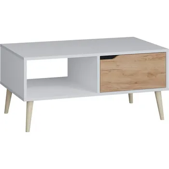 Konferenční stolek Konferenční stolek Agnar dub craft zlatý+bílá