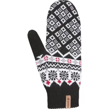 Rukavice Rukavice Kama Pletené Merino R111 black M, černá