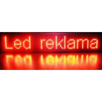 Reklamní LED panel LED reklama, běžící text, tabule, displej červená (red) 70x20x5cm Speciální cena pro registrované