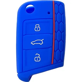 COVERKEYS Obal na klíč, kryt klíče Škoda Octavia III (2012 - 2020) silikonový, modrý