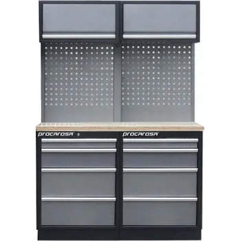 Procarosa® Sestava dílenského nábytku Procarosa PROFI TGCW-0404 Pracovní deska:: dřevěná