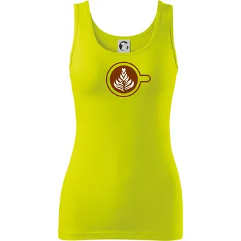 Dámské tričko Coffee art - Dámské tílko - L ( Limetková )