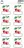 samolepící etikety ARCH Dekorační etikety třešně 8 ks 1 arch 9 x 17 cm