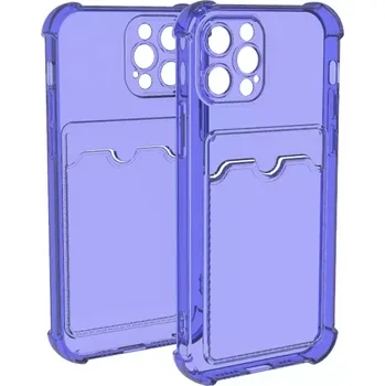 Pouzdro na mobilní telefon Anti shock barevný silikonový obal s peněženkou pro iPhone 11 PRO MAX Barva: Fialová