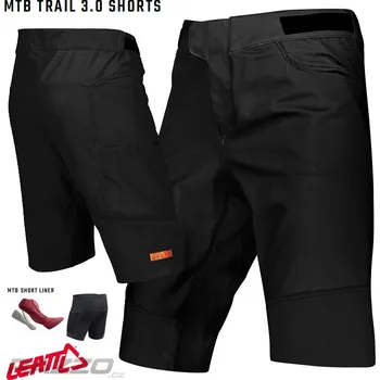 Cyklistické kalhoty Kraťasy na kolo s vložkou Leatt MTB 3.0 Trail Short Black 2022 32