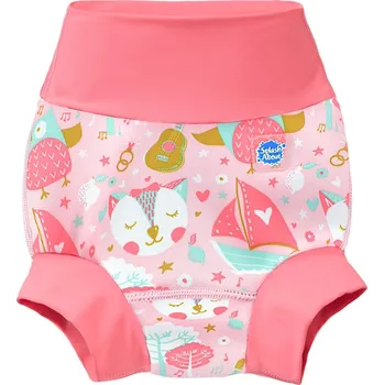 Kojenecké plavky Splash About kojenecké plavky Happy Nappy - Sova a kočička, velikost: M