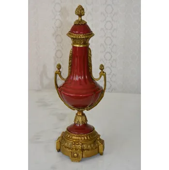 Váza Zámecká amfora - porcelán + bronz