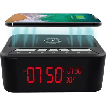 Budík Budík s IP kamerou, bluetooth reproduktorem a bezdrátovým dobíjením - IP019 (ZASÍLÁME DISKRÉTNĚ)