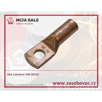 Kabelové oko Oko kabelové DIN 46235, 6 mm2, M 6, Haupa měď