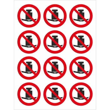 Značení Zákaz velké zátěže ISO 7010 samolepící vinylová fólie 50 mm aršík 12 ks