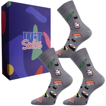 Pánské ponožky Dárkový set - Sushi - velikost 43-46 (Velikost 43-46)