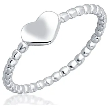 Prsten JVD Jedinečný stříbrný prsten Srdce SVLR0610XF600