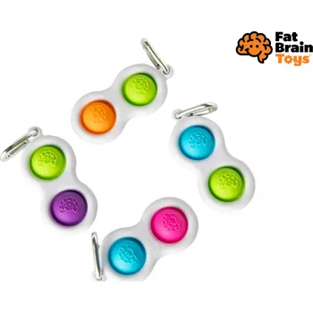 Cestovní hra Fat Brain Klíčenka s mačkacími polštářky Simpl Dimpl