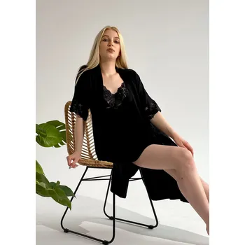 Dámský župan Dámský župan De Lafense 643 Noela kr/r S-2XL šedá M