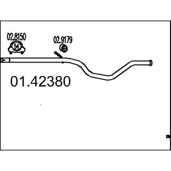Výfukový systém Výfuková trubka MTS 01.42380