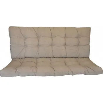 Polstr na zahradní houpačku 160 cm - látka tmavě béžový melír