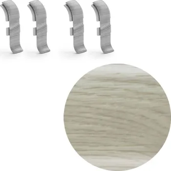 soklová lišta NOVÁK Spojka k soklové liště PVC dub Sparta 56x23 4ks NGTFE1