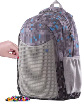 Školní batoh Pixie Crew Studentský batoh Minecraft od 4. třídy šedý/modrý