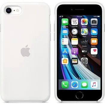 Pouzdro na mobilní telefon Apple Silicone Case pro Apple iPhone SE 2020 bílý