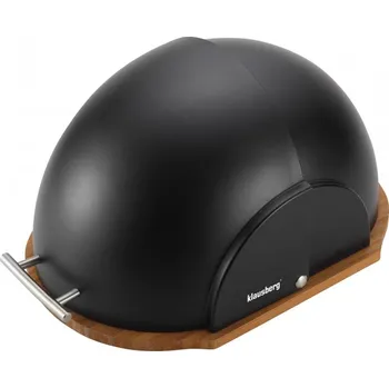 chlebník Klausberg Chlebník černý s bambusovou podložkou