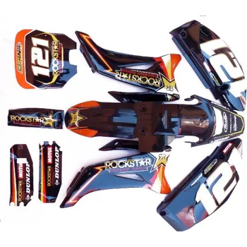 Polep vozidla pitbike polepy na plasty TTR rockstar/oranžové, Stomp, DemonX