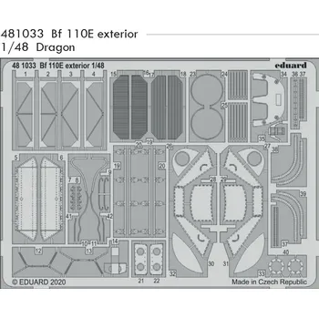 Plastikový model Eduard 1/48 Bf 110E exterior (DRAGON)