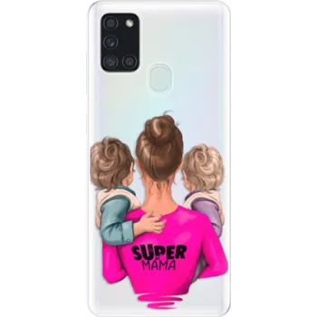 Telefonní příslušenství Odolné silikonové pouzdro iSaprio - Super Mama - Two Boys - Samsung Galaxy A21s