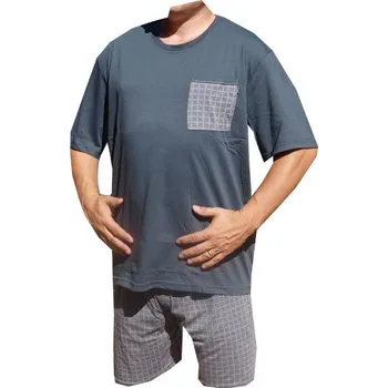 Pánské pyžamo xcena Pánský bavlněný pyžamo s krátkým rukávem Velikost: XXXL