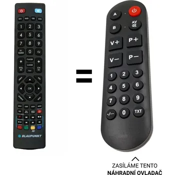 Dálkový ovladač Blaupunkt BW32D189B1BKUE558 náhradní dálkový ovladač pro seniory