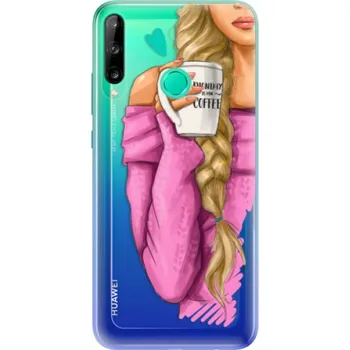 Pouzdro na mobilní telefon Odolné silikonové pouzdro iSaprio - My Coffe and Blond Girl - Huawei P40 Lite E
