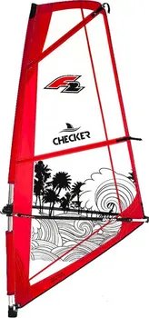 F2 Checker 4.0 plachta na paddleboard červená/černá