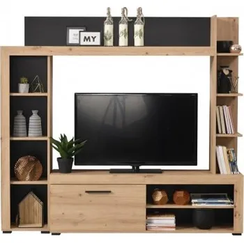 Obývací stěna Obývací stěna Bethany - dub artisan/černá