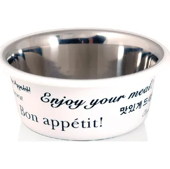 Miska pro psa Tommi Enjoy nerezová bílá 1,80 l