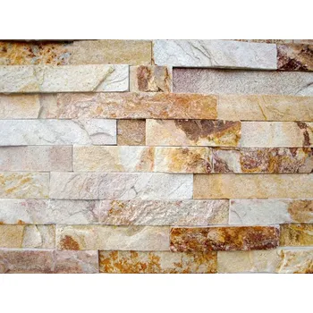 Obklad Přírodní kámen Vipstone rula zrzavo-žlutá formát. obklad 1-2,5 cm (formát 5 cm) cena za m2