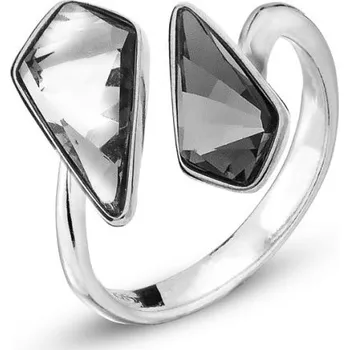 Prsten Prsten čirý-šedý se Swarovski Elements Kite P4731CSN Krystal-Silver Night