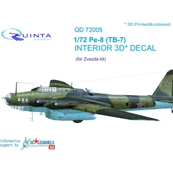 Plastikový model Quinta studio 1/72 Pe-8/TB-7 3D-Print&colour Interior (ZVE)