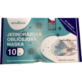 3vrstvá ochranná obličejová rouška Počet kusů:: 10 ks - výroba ČR