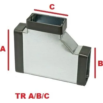 Plochý t-kus 200/140/200