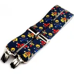 Šle dětské, délka 60cm, šíře 2,5cm, tvar Y, MEDVÍDCI tmavě modré, 650256/14