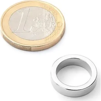 Dekorativní magnet Neodymový kruhový magnet Ø&nbsp;16/12 mm, v.&nbsp;4&nbsp;mm, síla 2,5 kg