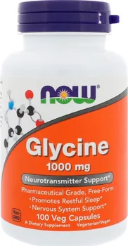 Aminokyselina Now Foods Glycin 1000 mg 100 cps.