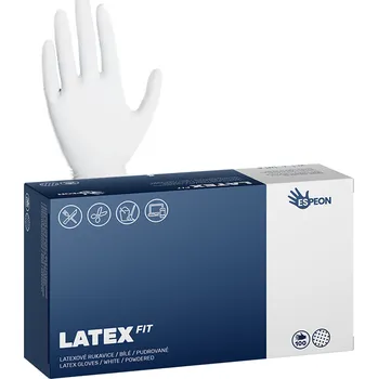 Čisticí rukavice Espeon Latex Fit 100 ks bílé S 