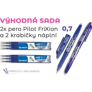 Sada 2x Pilot Frixion a 6 ks náplní 0,7mm
