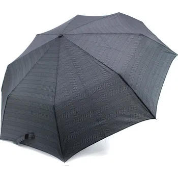 Deštník Šedý plně automatický skládací pánský deštník s kostkou Thiago