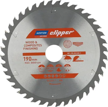 Pilový kotouč Norton Clipper Pilový kotouč WOOD FINISHING 190x30 2,8/1,8 40T ATB