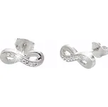 Stříbrné náušnice čiré se Swarovski Elements Nekonečno Krystal